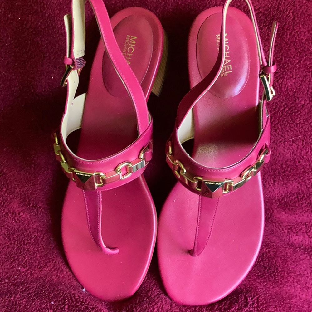 MK pink sandals